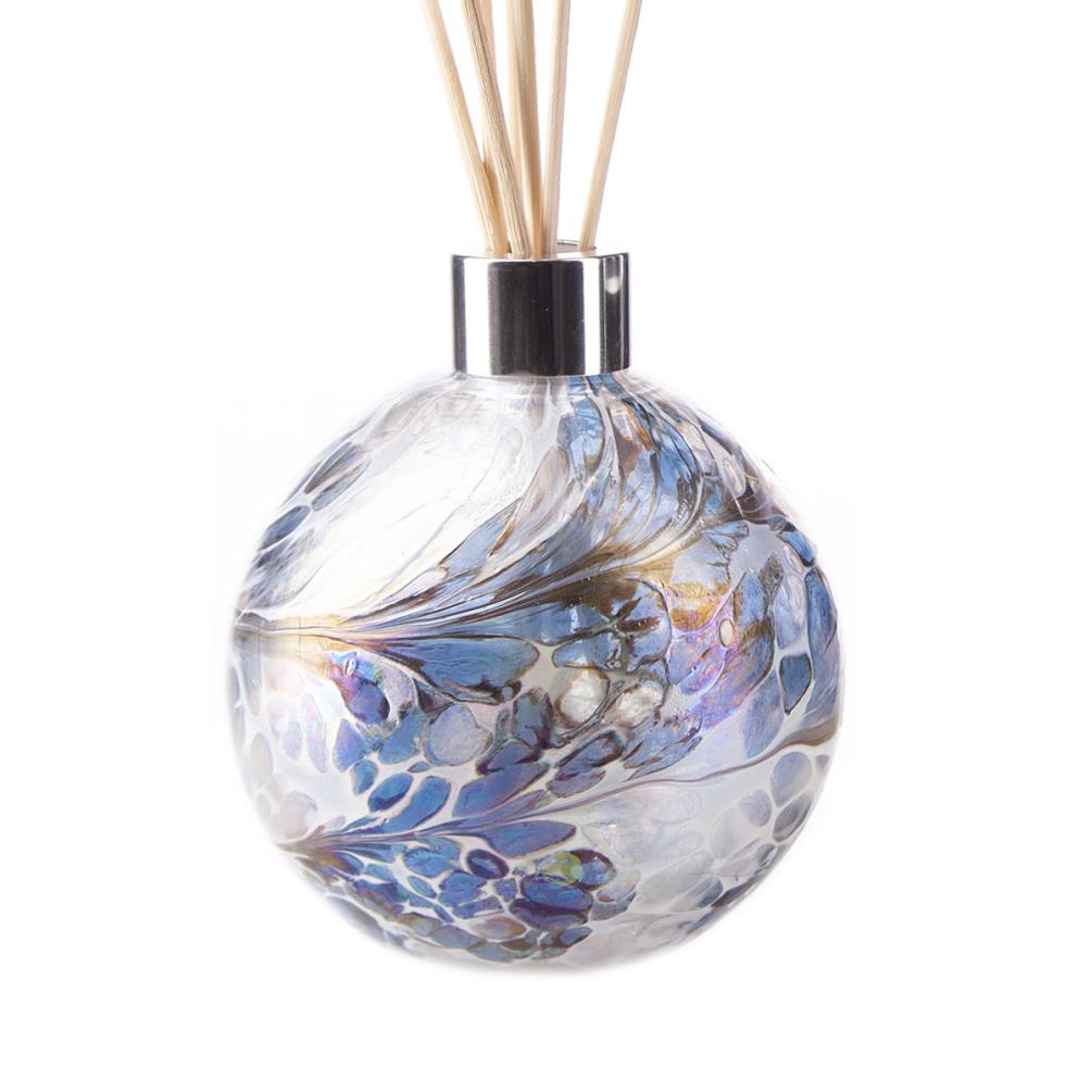Amelia Art Glass White Blue & Green Reed Diffuser Gift Set  Extra Image 1